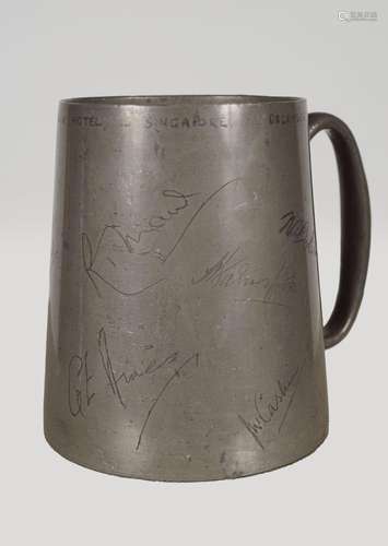 WWII WAR CRIMES REGISTRY PEWTER TANKARD