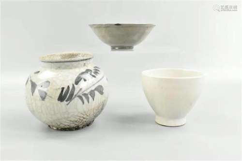 Group of 3 Antique Korean Porcelain Articles
