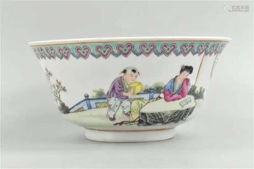 Large Chinese Famille Rose Bowl, ROC Period