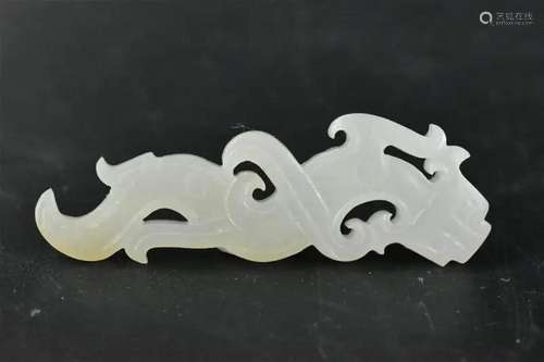 Chinese Jade Carved Chi Dragon Toggle