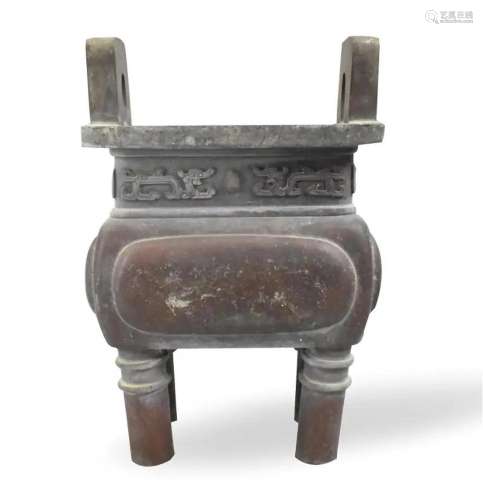 Massive Chinese Bronze Censer,Qing Dynasty
