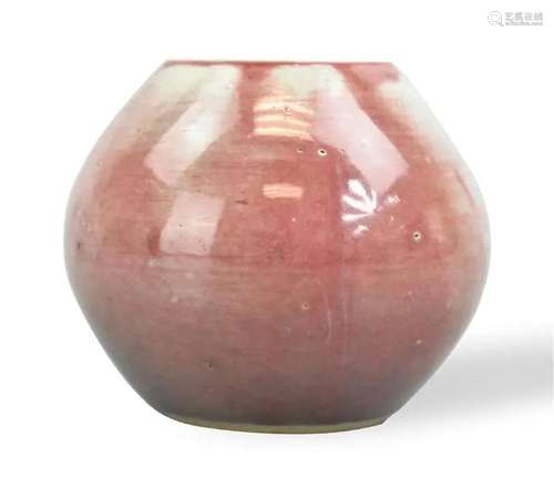 Chinese Red Glazed Water Coupe, 18th C.