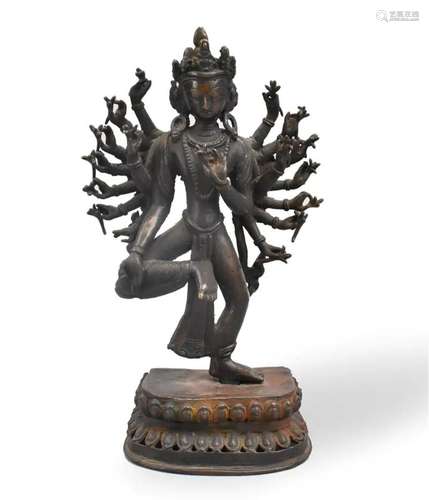 Chinese Bronze Buddha Figure, Qing Dynasty