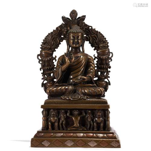 A BRONZE FIGURE OF BUDDHA STATUE