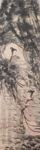 A CHINESE PAINTING OF FIGURE STORY