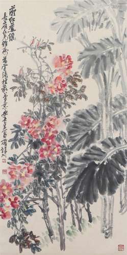 A CHINESE PAINTING OF FLOWERS