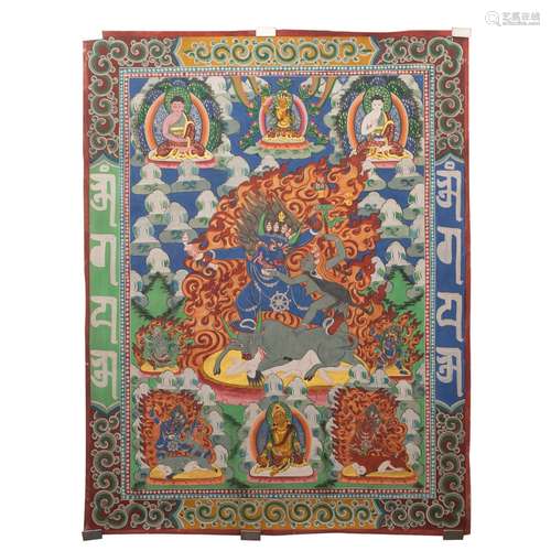 A THANGKA DEPICTING