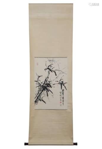 A CHINESE PAINTING OF BAMBOO