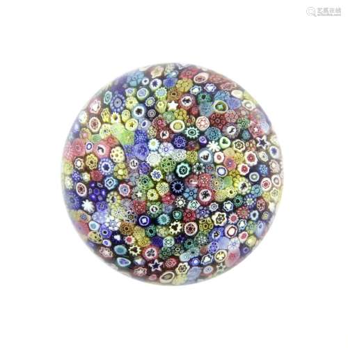 A Baccarat Zodiac Paperweight, circa 1974, with multi-colour...