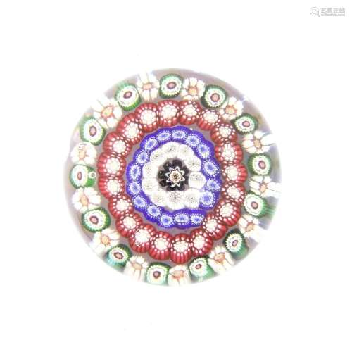 A Baccarat Miniature Paperweight, circa 1850, with concentri...