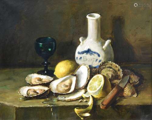 Raymond van Hoecke (1922-1992) BelgianStill life of oysters ...