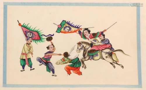 Chinese School (19th century): An Album of Twelve Watercolou...