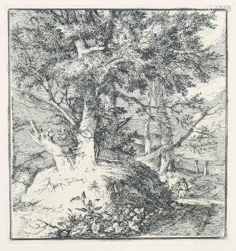 After John Crome (1768-1821)A Composition - Large Tree on a ...