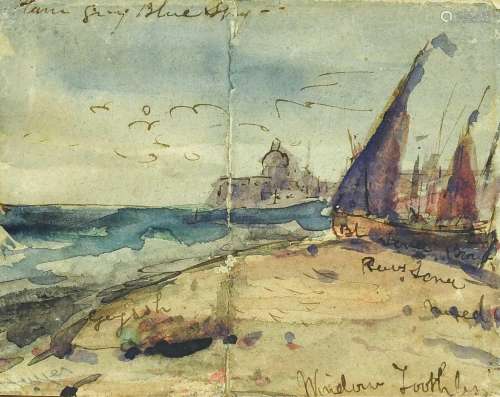 Attributed to Edwin Hayes RHA RI ROI (1819-1904)Beach scene ...