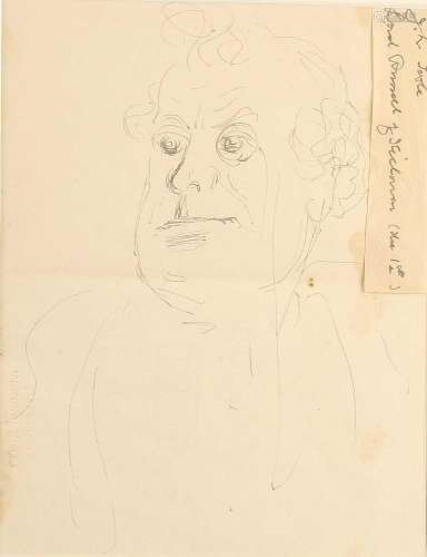 Attributed to Max Beebohm (1872-1956)Portrait, believed to b...