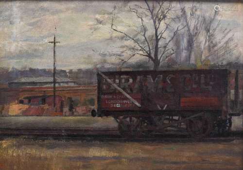 John Linfield RWS, NEAC NECA (b.1930)Railway Sidings, Sutton...