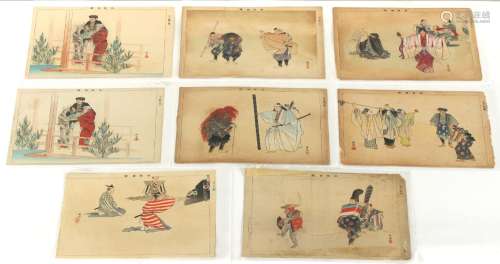 A collection of approximately ninety-seven unframed Japanese...