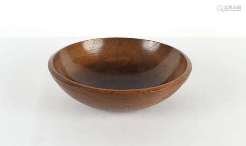 Property of a deceased estate - a turned sycamore treen bowl...