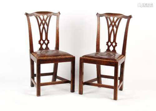 Property of a gentleman - a pair of George III fruitwood sid...