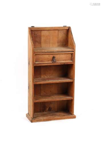 Property of a deceased estate - a small pine open bookcase o...