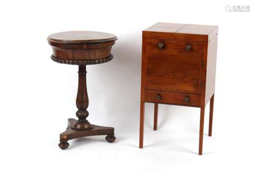 Property of a deceased estate - a William IV carved rosewood...