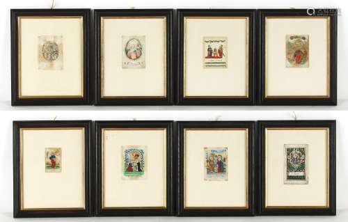 Property of a deceased estate - a set of eight small decorat...