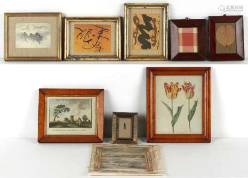 Property of a deceased estate - a group of eight small frame...