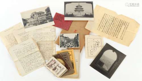 Property of a lady - a folder containing assorted photograph...