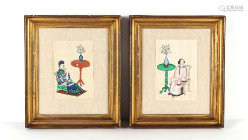 Property of a deceased estate - a pair of 19th century Chine...