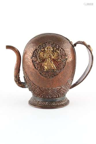 Property of a lady - a rare Tibetan or Nepalese copper Cadog...