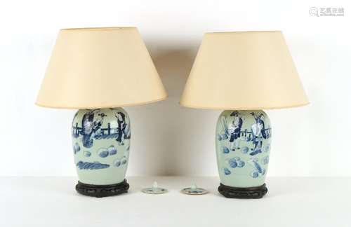 Property of a deceased estate - a pair of 19th century Chine...