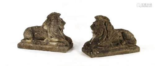 Property of a lady - a pair of well weathered reconstituted ...