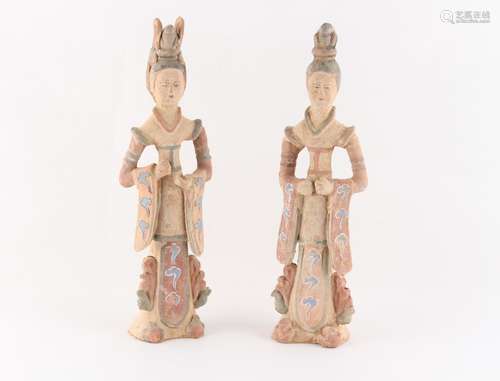 Property of a lady - two Chinese terracotta tomb figures of ...