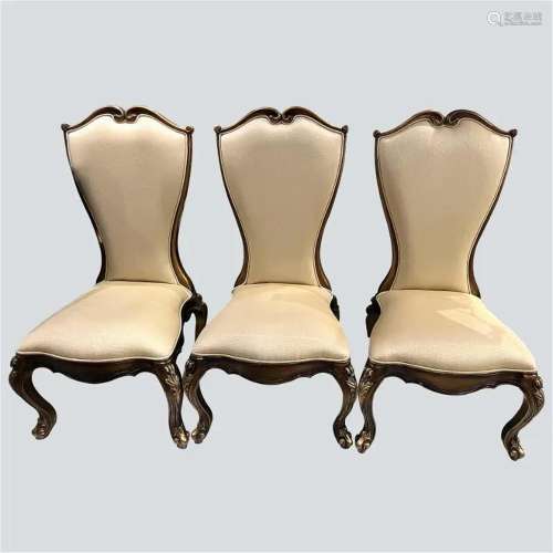 A set of Three French Chairs, 20th Century