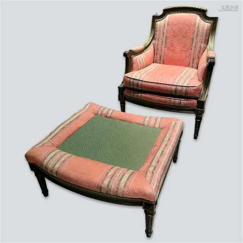 French Sofa and Footstool, 18th century