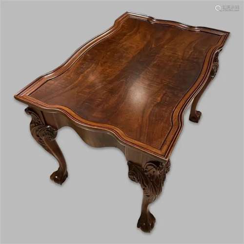 Wooden Carved Coffee Table, 20th Century