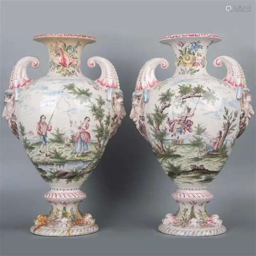 Pair of pottery, 19th Century