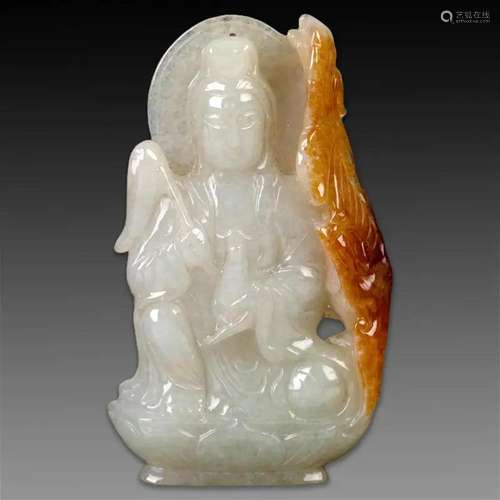 JADEITE GUANYIN FIGURE