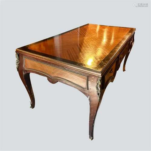 Antique French Top Bureau Plat Desk