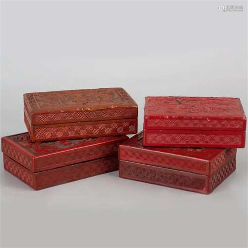 A set of lacquer boxes, late Qing Dynasty/Republic of China