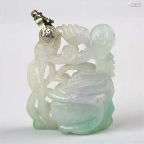 Hollowed-out carving jadeite pendant, grade A, Republic of C...