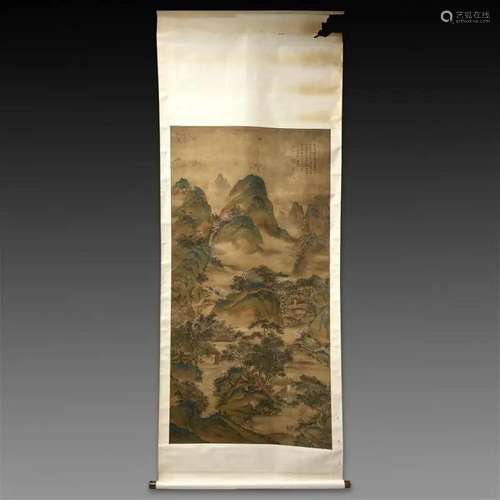 Landscape Painting by Wang Shigu of Early Qing Dynasty