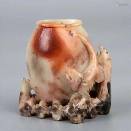 Koi Carp Shoushan Stone Bottle