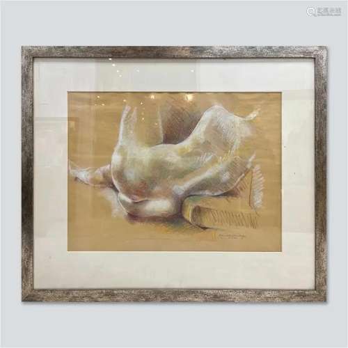 Sunlight - framed pastel drawing signed by Kenneth St. Onge ...