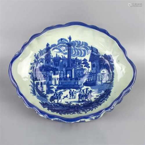 VINTAGE VICTORIA WARE IRONSTONE FLOW BLUE BOWL