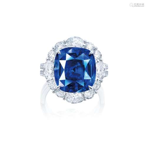 斯里蘭卡天然無燒皇家藍寶鑽石戒