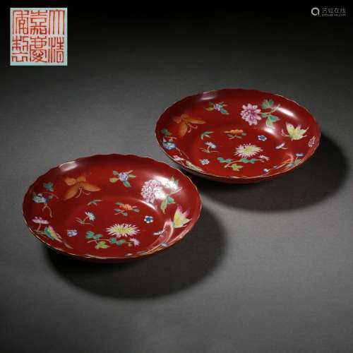 Qing Dynasty famille rose flower bowl