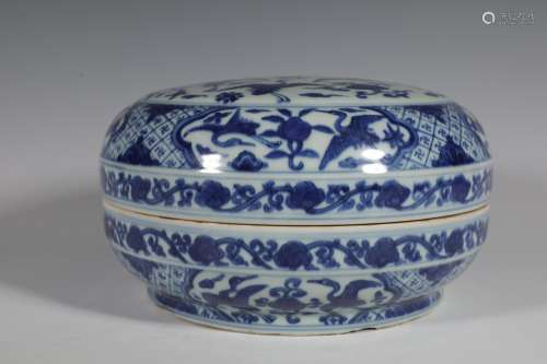 Ming Dynasty blue and white flower box