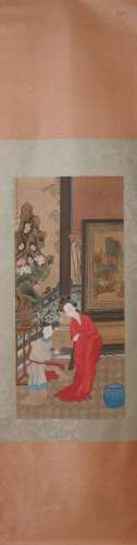Chinese ink painting, The Ding of Yu: Maid in Red