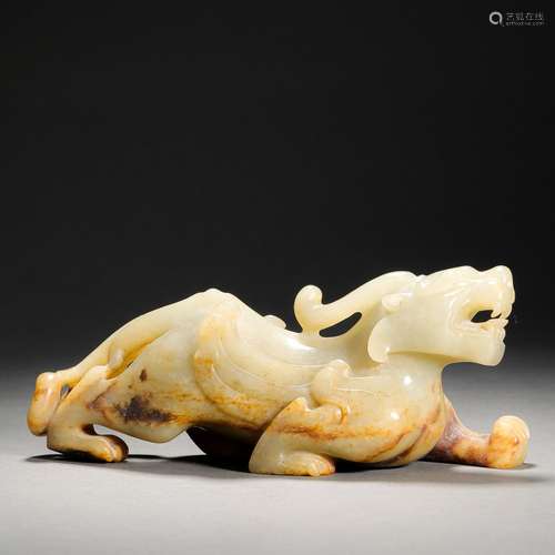 Chinese Hetian Jade Beast Before Ming Dynasty